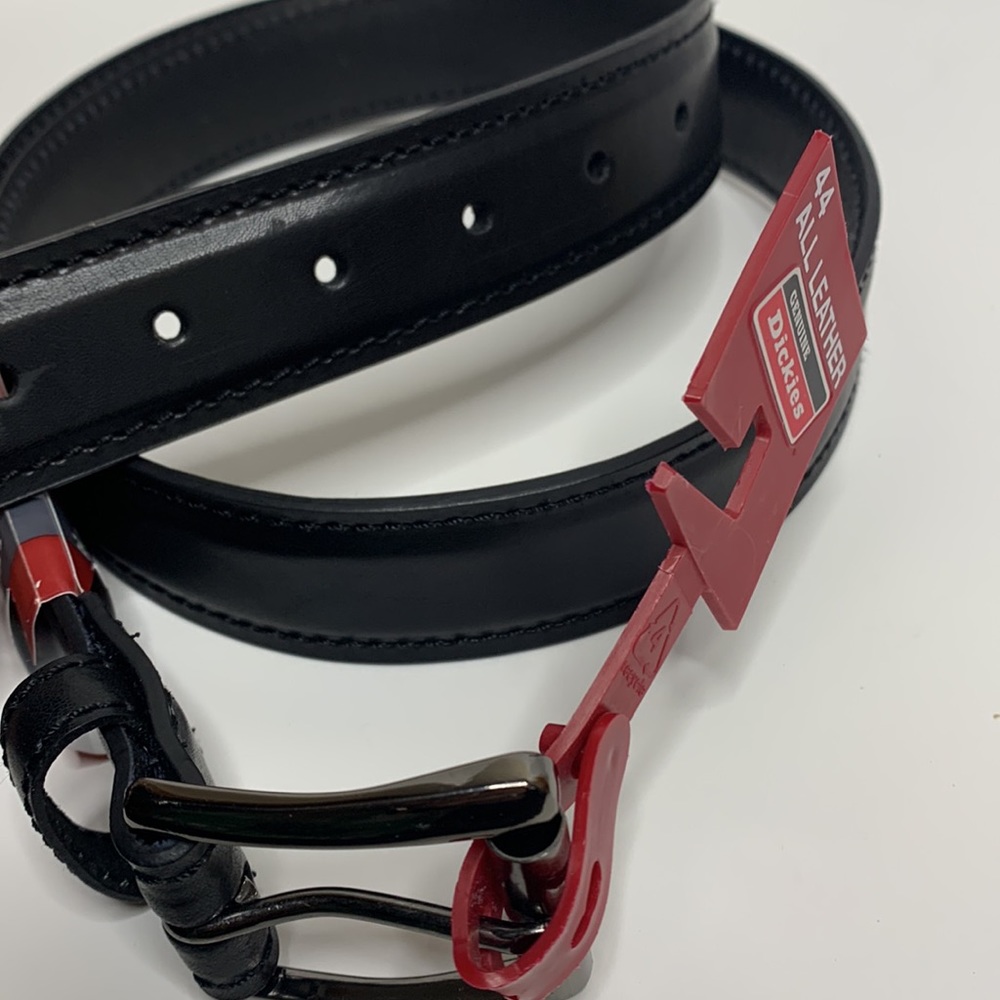 Dickies | Black All Weather Leather Work Belt | Size 44 Waist Men’s Accessories